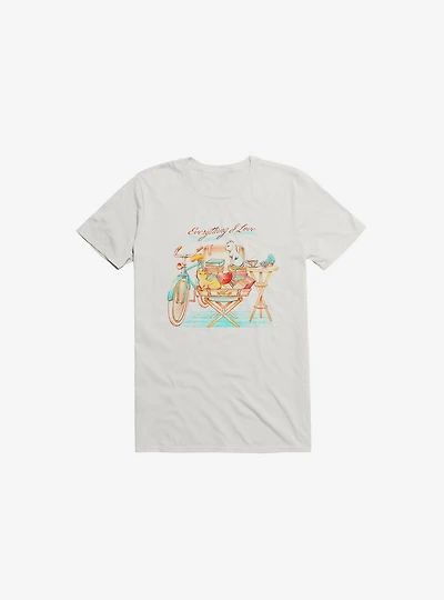 Everything I Love Travelling White T-Shirt