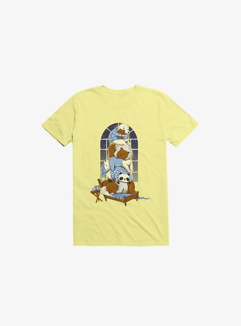 Good Night Bears Corn Silk Yellow T-Shirt