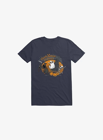 Goth Xmas Is Here Navy Blue T-Shirt