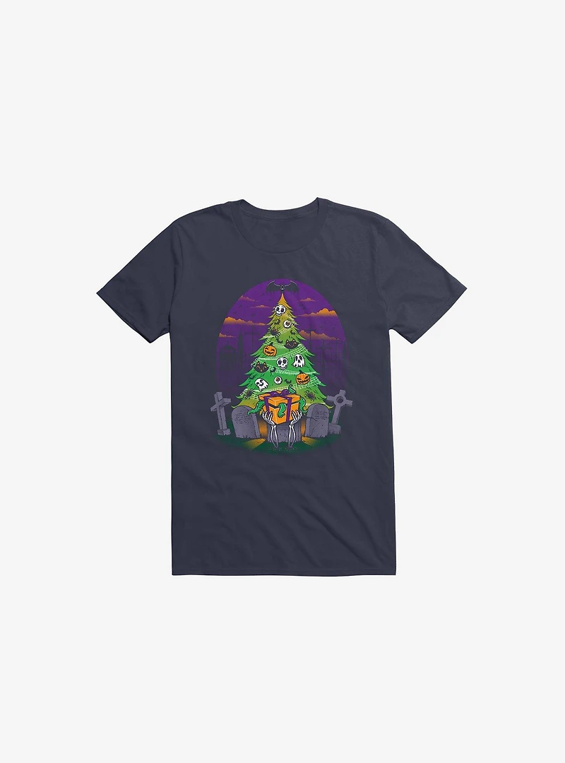 Halloween Is My Xmas Navy Blue T-Shirt