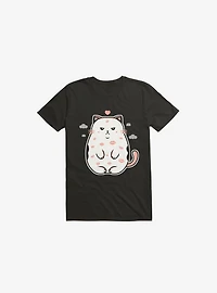 Love Cat Kisses Black T-Shirt