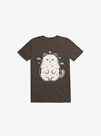 Love Cat Kisses Brown T-Shirt