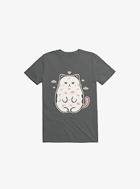 Love Cat Kisses Charcoal Grey T-Shirt