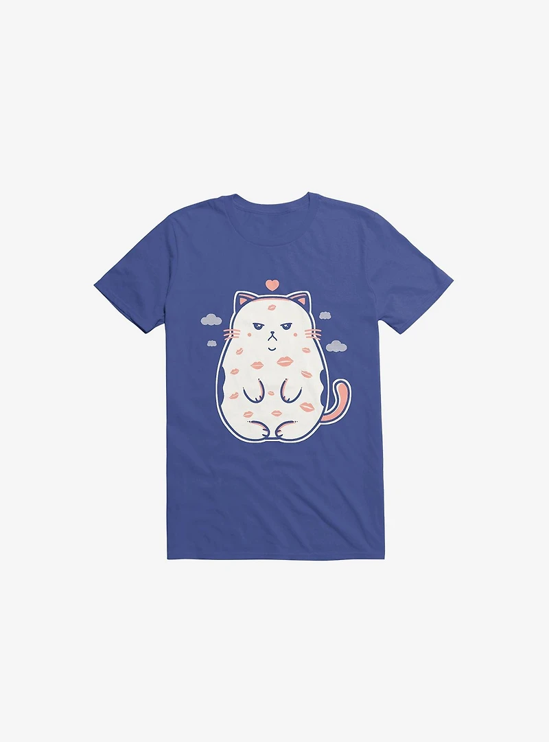 Love Cat Kisses Royal Blue T-Shirt