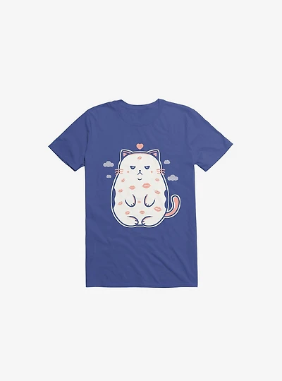 Love Cat Kisses Royal Blue T-Shirt