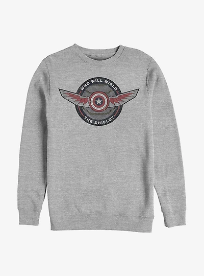 Marvel The Falcon And Winter Soldier Wield Shield Crew Sweatshirt