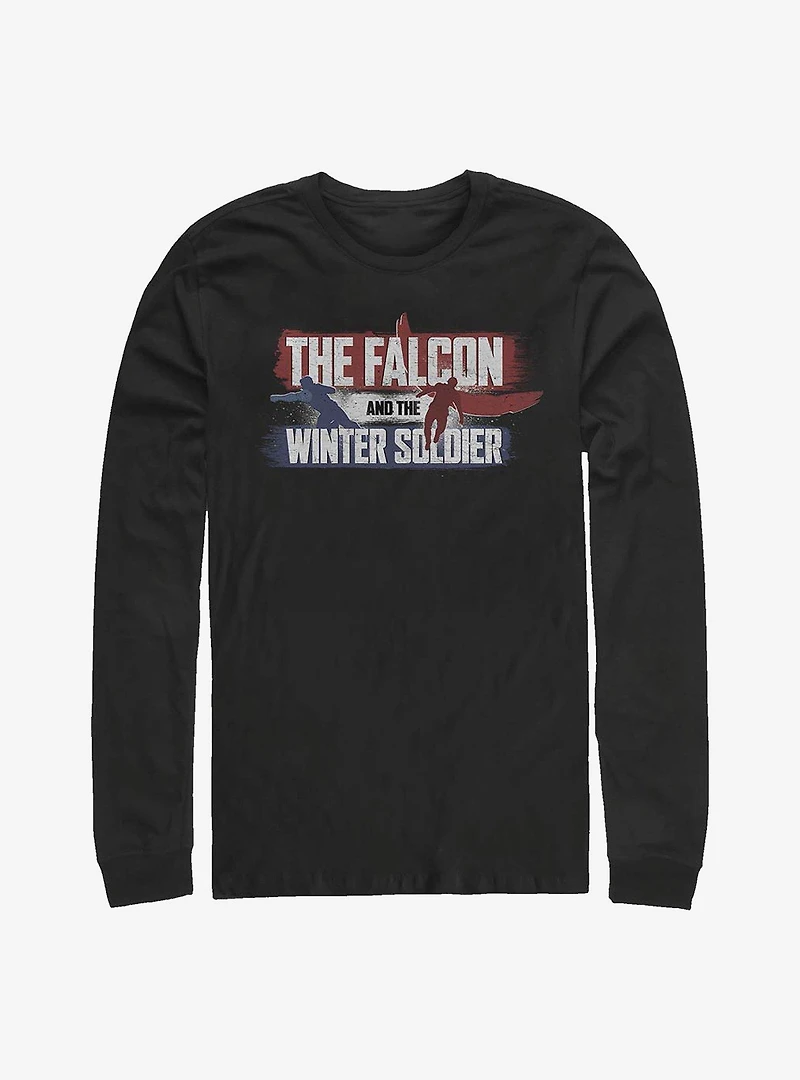Marvel The Falcon And Winter Soldier Spray Paint Logo Long-Sleeve T-Shirt