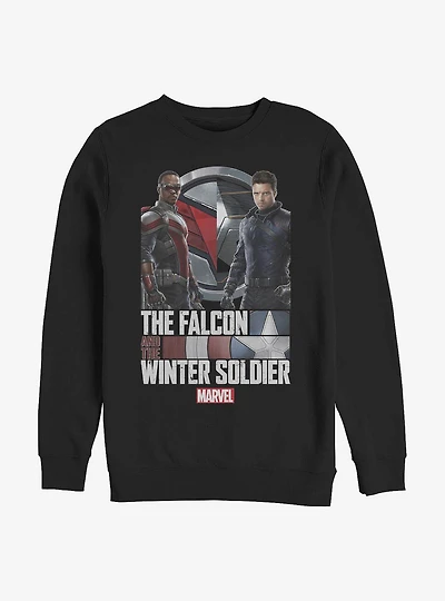 Marvel The Falcon And The Winter Soldier Falcon And Bucky Crew Sweatshirt