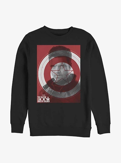 Marvel The Falcon And The Winter Soldier Winter Shield Crew Sweatshirt