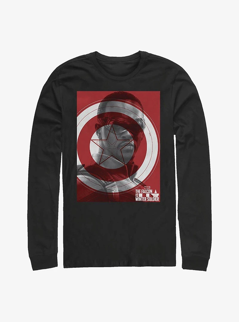 Marvel The Falcon And Winter Soldier Shield Long-Sleeve T-Shirt