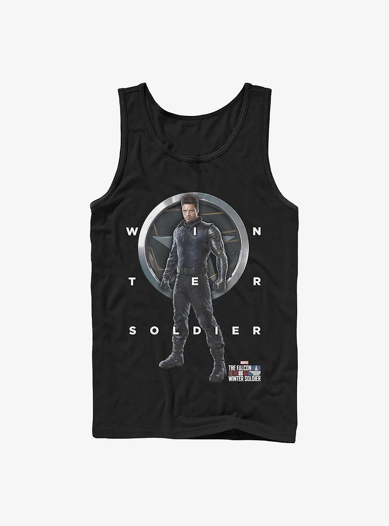 Marvel The Falcon And Winter Soldier Bucky Grid Text Tank