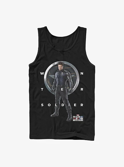 Marvel The Falcon And Winter Soldier Bucky Grid Text Tank