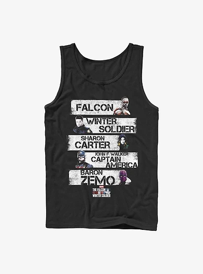 Marvel The Falcon And Winter Soldier Character Stack Tank