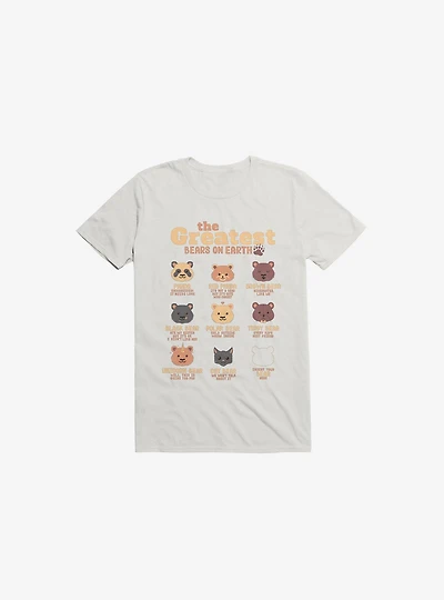 Greatest Bears: Insert Your Bear White T-Shirt
