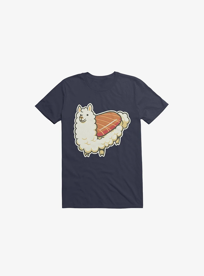 Alpaca Sushi Niguiri II Navy Blue T-Shirt