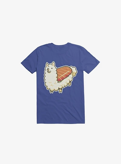 Alpaca Sushi Niguiri II Royal Blue T-Shirt