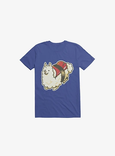 Alpaca Sushi Niguiri III Royal Blue T-Shirt