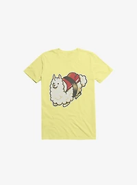 Alpaca Sushi Niguiri III Corn Silk Yellow T-Shirt
