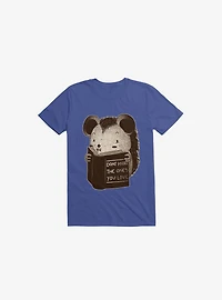 Hedgehog Book: Don't Hurt The Ones You Love Royal Blue T-Shirt
