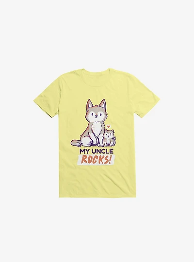 My Uncle Rocks Corn Silk Yellow T-Shirt