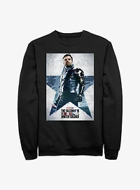 Marvel The Falcon And Winter Soldier Bucky Poster Crew Sweatshirt
