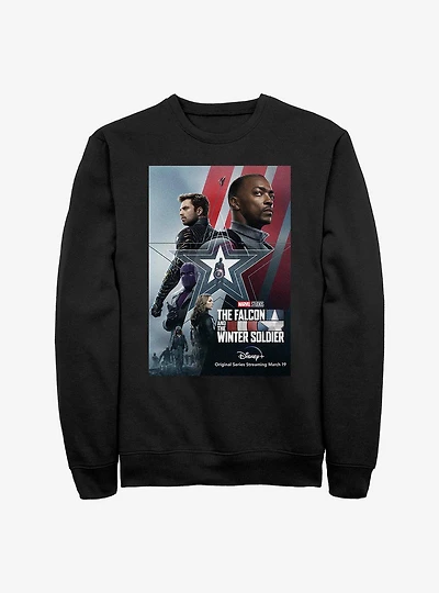 Marvel The Falcon And The Winter Soldier Poster Crew Sweatshirt