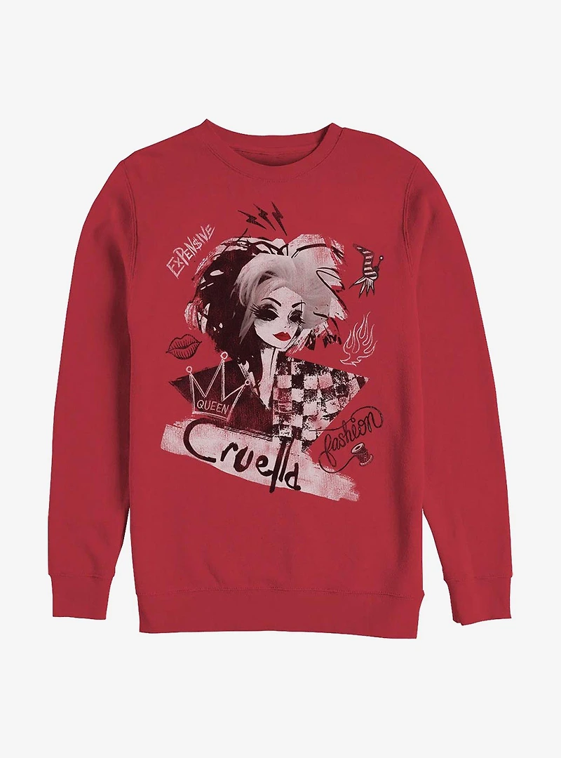 Disney Cruella Artsy Crew Sweatshirt