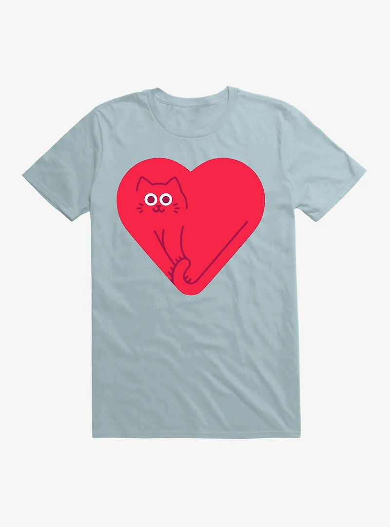 Cute Cat Heart T-Shirt