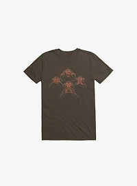 Four Wise Monkeys Brown T-Shirt