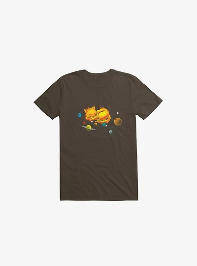 The Center Of MY Universe Cat Brown T-Shirt