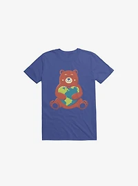 Earth Love Bear Royal Blue T-Shirt