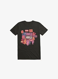 Girls Rule The World Black T-Shirt