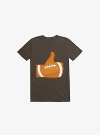 I Love Football 2.0 Brown T-Shirt