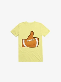 I Love Football 2.0 Corn Silk Yellow T-Shirt