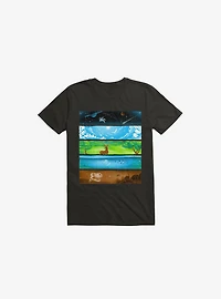 Across The Earth Black T-Shirt