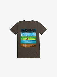 Across The Earth Brown T-Shirt