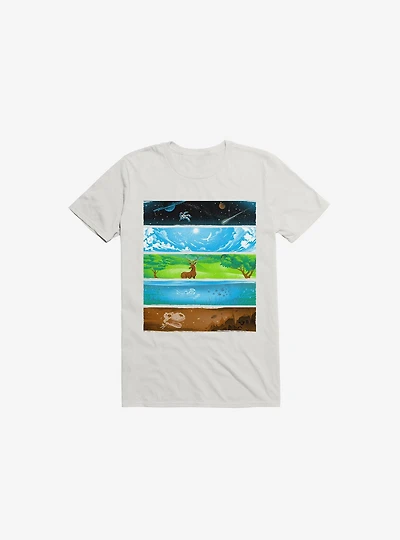 Across The Earth White T-Shirt
