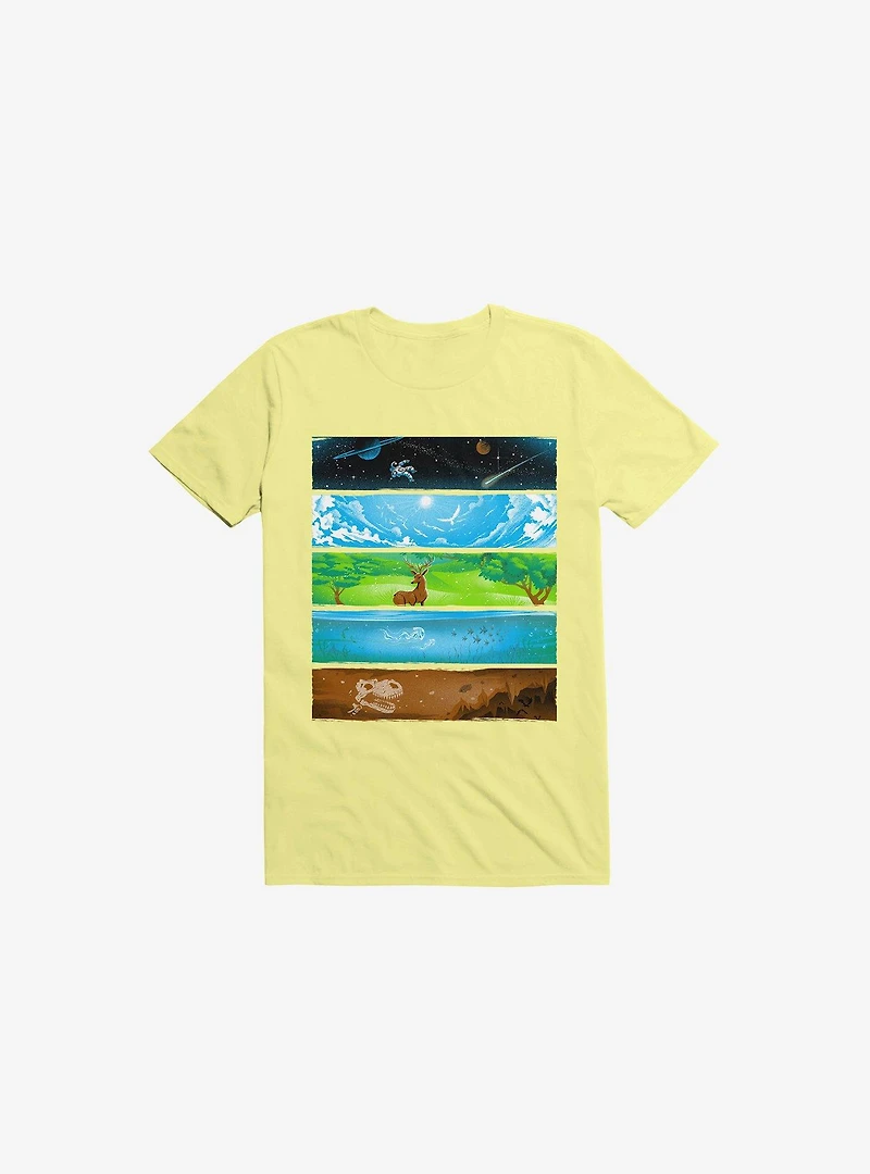 Across The Earth Corn Silk Yellow T-Shirt