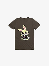 I Hate People Bunny Brown T-Shirt