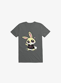 I Hate People Bunny Charcoal Grey T-Shirt