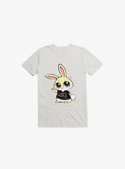 I Hate People Bunny White T-Shirt