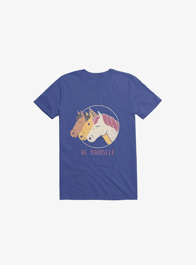 Be Yourself Unicorn Royal Blue T-Shirt