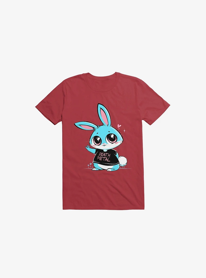 Death Metal Bunny Red T-Shirt