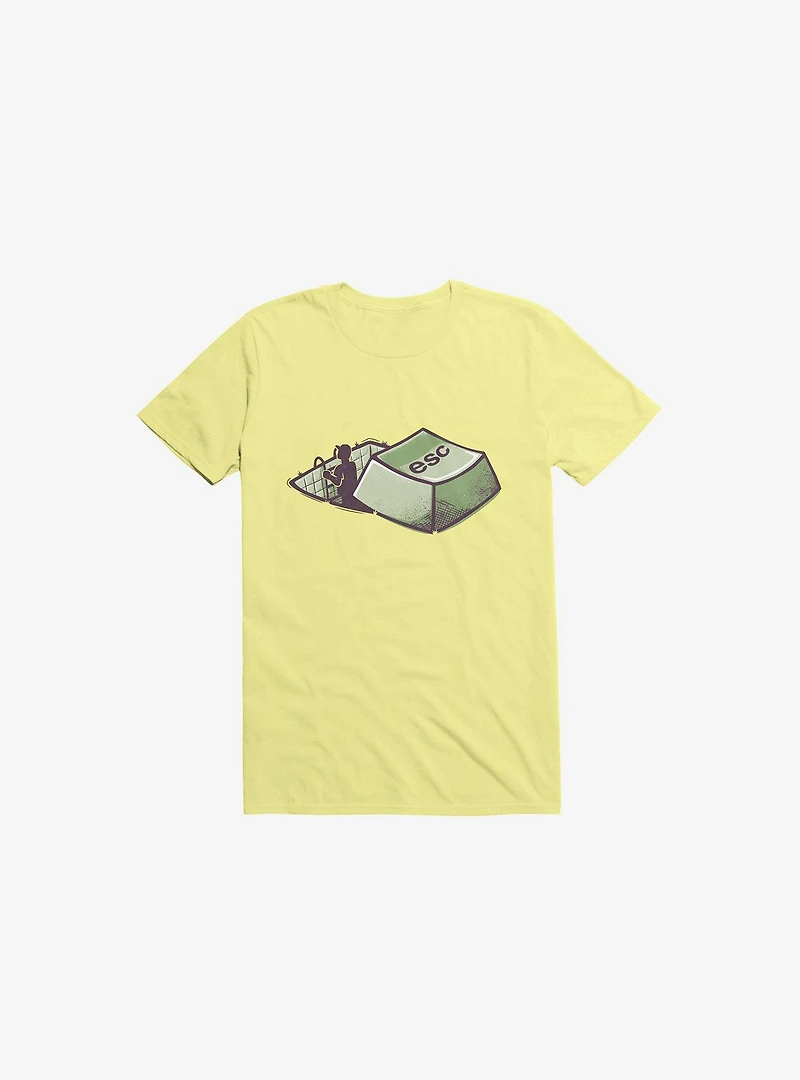 Introvert's Escape Corn Silk Yellow T-Shirt