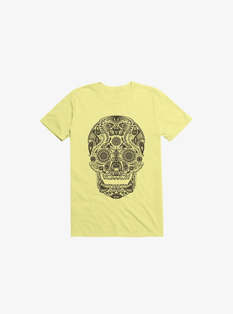 Dia De Los Muertos Corn Silk Yellow T-Shirt