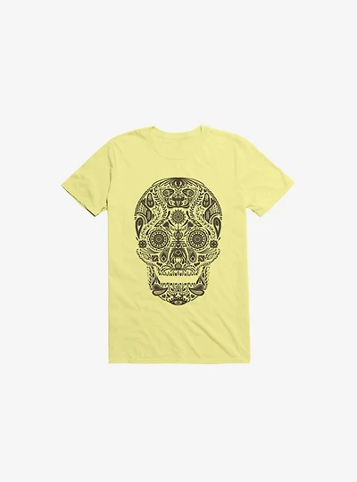 Dia De Los Muertos Corn Silk Yellow T-Shirt
