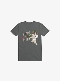 Heart Attack Charcoal Grey T-Shirt