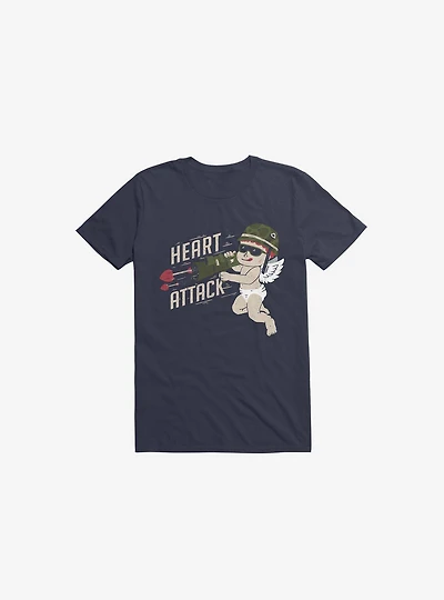 Heart Attack Navy Blue T-Shirt