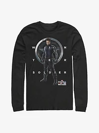 Marvel The Falcon And Winter Soldier Grid Text Long-Sleeve T-Shirt