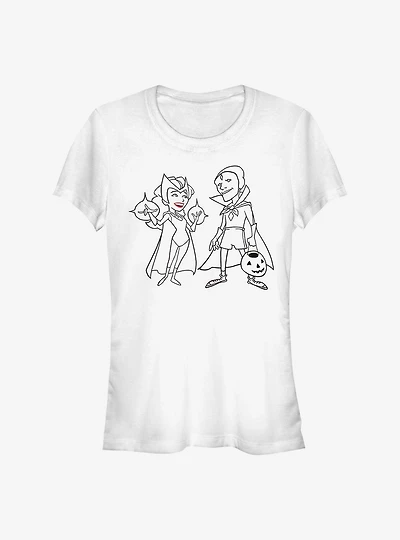 Marvel WandaVision Costume Couple Simple Ink Girls T-Shirt